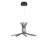 Triac Dimmable Sandy Black Aluminium & Acrylic LED 60 Watt 230 Volt 1847Lm 3000K IP20 D: 80 H: 150 cm Adjustable Height