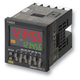 Timer, DIN48x48mm, IP66, 6 preset & 6 actual time digits, multi range H5CX6030G