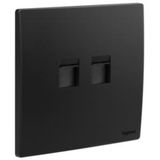 Mallia Senses 2 gang keystone adapter - Matt Black