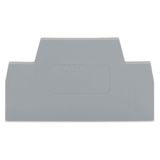 End and intermediate plate 2.5 mm thick gray