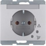 SCHUKO socket outlet with overvoltage protection and labelling field, 