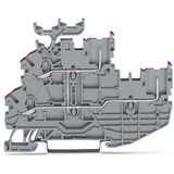 2-conductor/2-pin, double-deck carrier terminal block