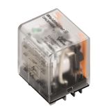 Miniature power relay, 24 V AC, red LED, 3 CO contact (AgSnO) , 250 V 