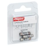 Fuse cartridges for fuse holders - without indicator - 6.3x23mm - 6A