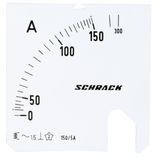 Scale Plate, 72x72mm, 150/300/5A AC