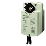 GQD166.1A - Rotary air damper actuator, AC/DC 24 V, DC 0...10 V, 2 Nm, spring return 30/15 s, 2 auxiliary switches