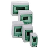 Weatherproof enclosure, mini Kaedra, for modular device, 1x12 modules, 1 terminal block