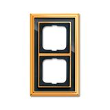 1722-835 Cover Frame Busch-dynasty® polished brass anthracite
