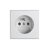 5519B-A0235783 Outlet single with pin + cover shutt. Aluminium