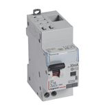 Monoblock differential circuit breaker DX³6000 10kA automatic high inlet low outlet screw U+N 230V~ - 16A - typeAC 30mA