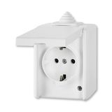 5518-3929 B Socket outlet with earthing contacts, with hinged lid