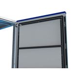 Door-mounting profile for 2 door enclosures with W=1000 mm