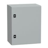 Spacial CRN plain door with mount.plate. H500xW400xD250 IP66 IK10 RAL7035..