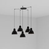 VENICE PENDANT BLACK ø160 1x E27 5L