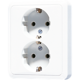 Schuko-socket 2-gang CD5020NKIWW