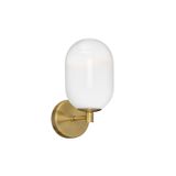 Brass Gold Metal Gradient White Glass LED G9 1x5 Watt 230 Volt IP20 Bulb Excluded L: 12 W: 18 H: 24.5 cm