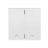 Rocker, arrow symbol for blinds switch, push button, white