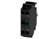 3SU1400-1AA10-3BA0 Contact module with 1 contact element, 1 NO, spring-type terminal, for front plate mounting, Minimum order quantity 5 or a multiple thereof