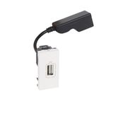 Arteor™ - Female USB DATA amplifier - for data transfer - White - square version