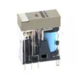 Relay, plug-in, 8-pin, DPDT, 5 A, mech indicators, coil suppressor, la