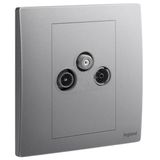 281157DS Mallia Senses 1 gang TV-R-SAT socket outlet