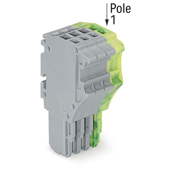 1-conductor female connector Push-in CAGE CLAMP® 1.5 mm² gray, green-y image 2