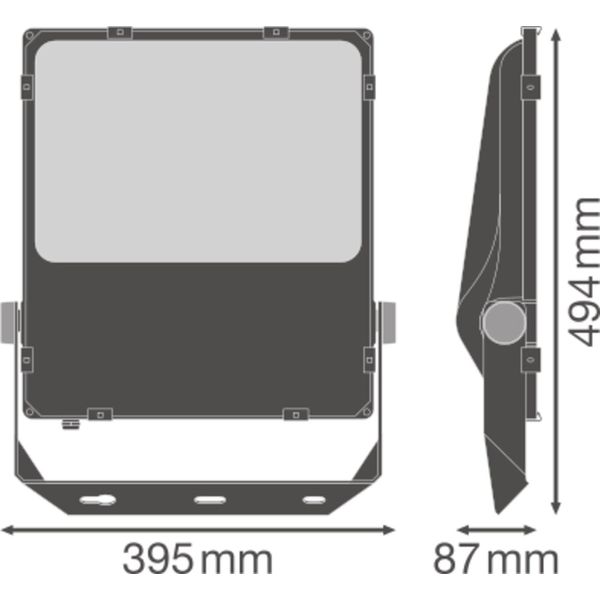 FLOODLIGHT PERFORMANCE ASYM 45x140 200 W 3000 K BK image 15