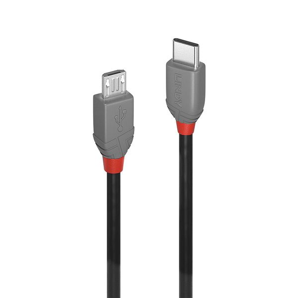 2m USB 2.0  Type C to Micro-B Cable, Anthra Line USB Type C Male to Micro-B Male image 1