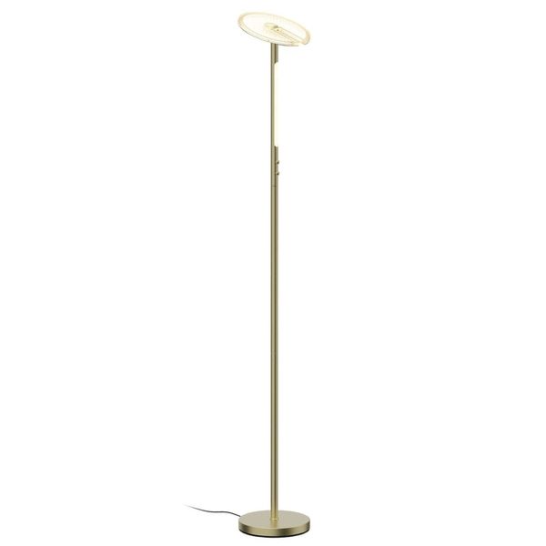 Siro Dimmable LED Floor Lamp 18W+4W Antique Gold image 2