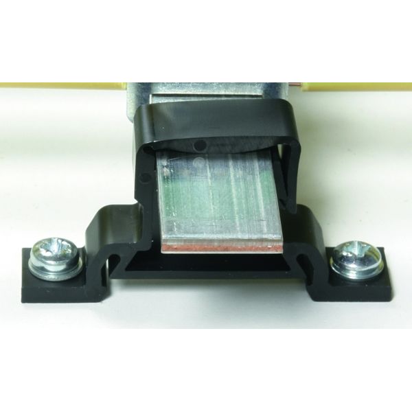 Rail support, plastic, black, for busbars 18x3 mm image 3