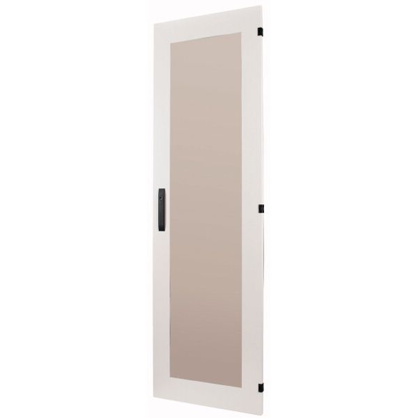 Section door with glass window, closed IP55, left or right-hinged, HxW = 1600 x 800mm, grey image 1