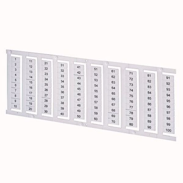 Allen-Bradley 1492-M6X12H1-20 Connection Products, 1492-M6x12 Marker Card, Repeat Sequence Printing, Horizontal Text, 1-20 Blocks of 20 image 1