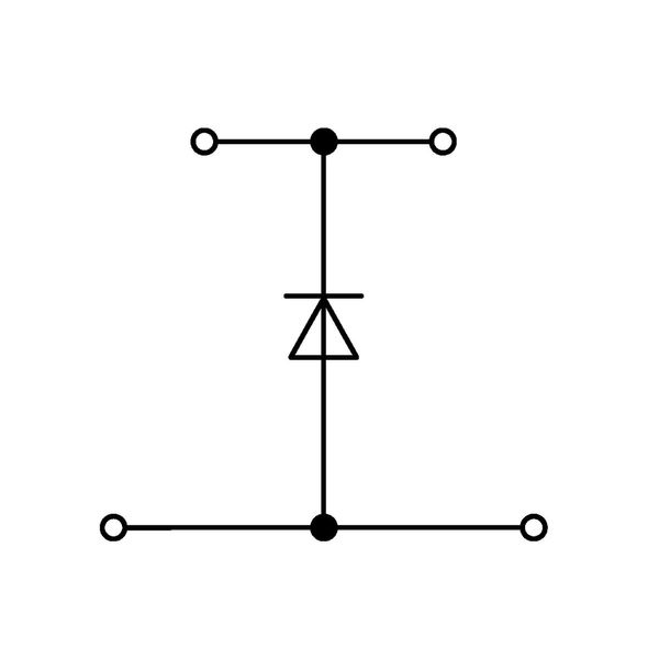 Component terminal block double-deck with diode 1N4007 gray image 2