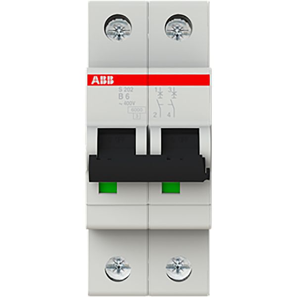 S202-B6 Miniature Circuit Breaker - 2P - B - 6 A image 2