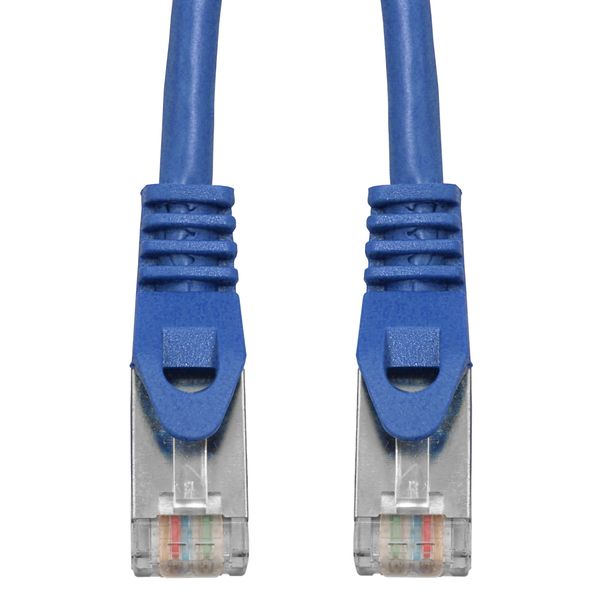 Patchcord RJ45 shielded, Cat.5e, PVC, blue, 0.5m image 1