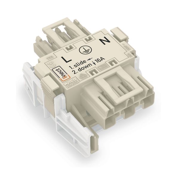Linect® T-connector 3-pole Cod. A white image 1