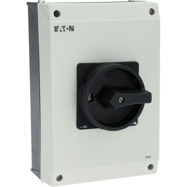 Main switch, P3, 63 A, surface mounting, 3 pole, STOP function, With black rotary handle and locking ring, Lockable in the 0 (Off) position image 30