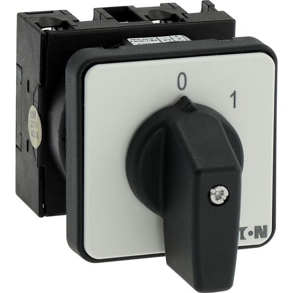 ON-OFF switches, T0, 20 A, flush mounting, 1 contact unit(s), Contacts: 2, 45 °, maintained, With 0 (Off) position, 0-1, Design number 15402 image 28