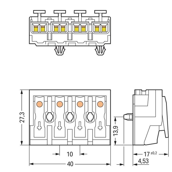 Lighting connector push-button, external without ground contact white image 2