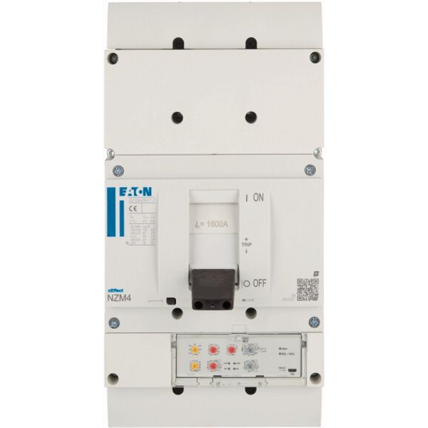 NZM4 PXR20 circuit breaker, 1600A, 3p, Screw terminal, earth-fault protection image 1