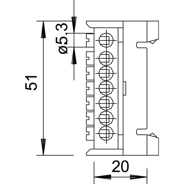 60 S 7x16 GN Protective conductor terminal  7x16mm² image 2