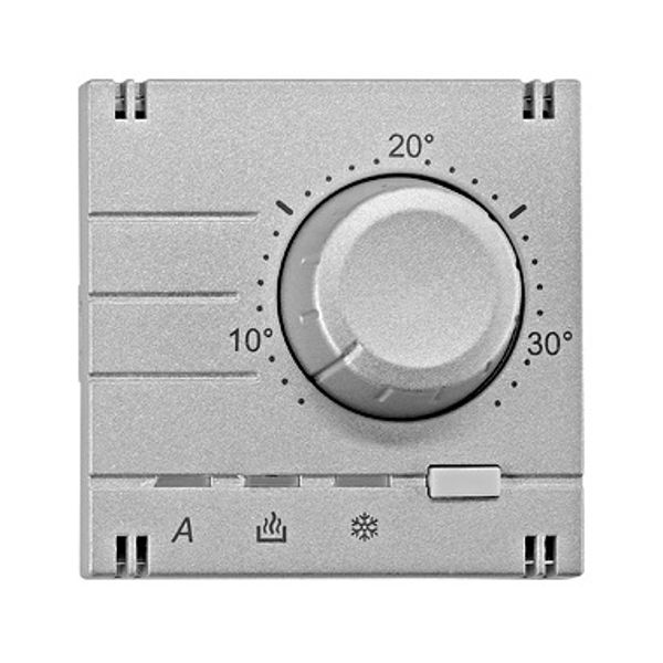 Analog thermostat - top part, heating/cooling, silver image 1