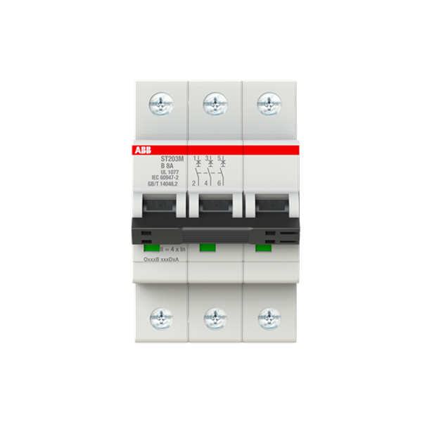 ST203M-B8 Miniature Circuit Breaker - 3P - B - 8 A image 1