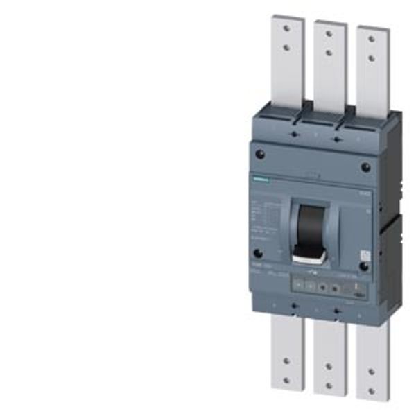 circuit breaker 3VA2 IEC Frame 1250 breaking capacity class M Icu=55 kA @ 415 V 3-pole line protection ETU350  LSI In=1250 A image 1