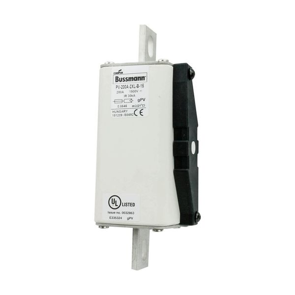 Fuse-link, high speed, 200 A, DC 1500 V, 2XL, 61 x 192 mm, gPV, IEC, UL, with indicator, bolt-in image 12