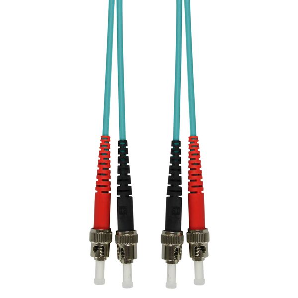 FO Patchcord Duplex ST/ST, 50/125æm OM3, LS0H-3, aqua, 5.0m image 1