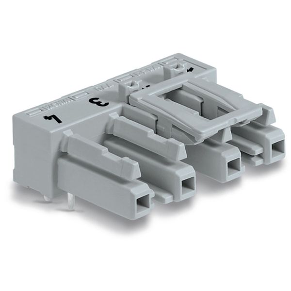 Socket for PCBs angled 4-pole gray image 5