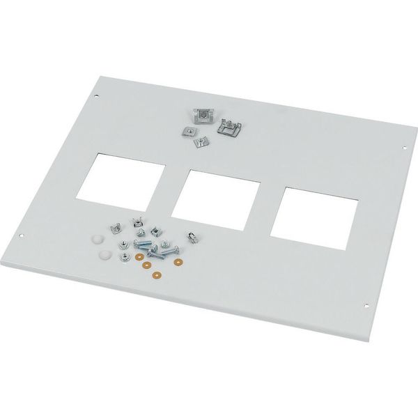 Front cover, +mounting kit, for NZM2, vertical, 4p, HxW=400x425mm, grey image 3