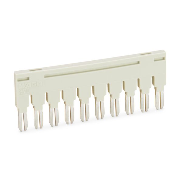 Push-in type jumper bar;insulated;10-way;light gray image 1