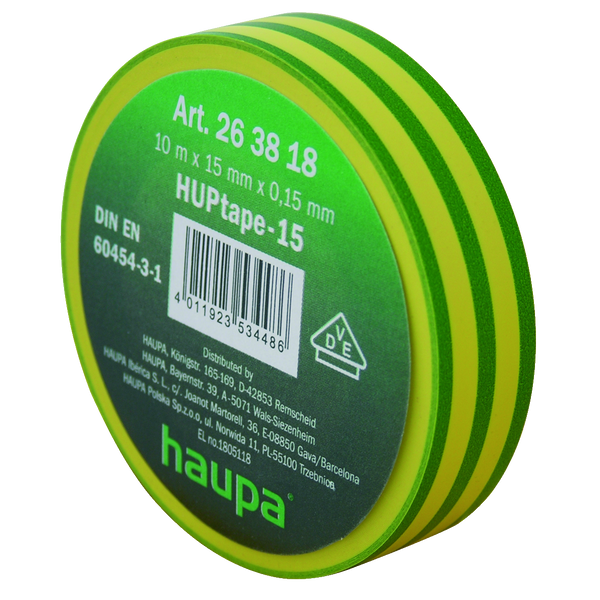 Electrical insulation tape 19 mm x 20 m green/yellow image 2